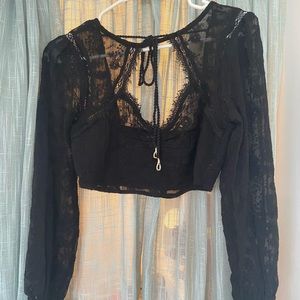 Free people lacy shirt, size small